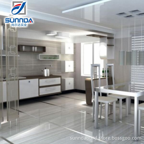 white crystal line stone double loading polished porcelain tile, wear resistant flooring tiles, polished ceramic tile 600x600
